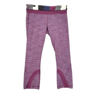LULULEMON Purple Inspire Crop II We Are From Space Leggings ~SIZE 6